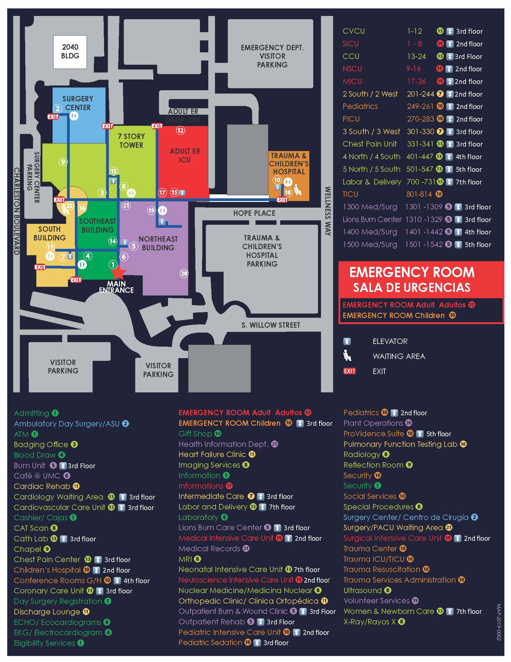 UMC Hospital - UMC Hospital  Parking and Campus Map